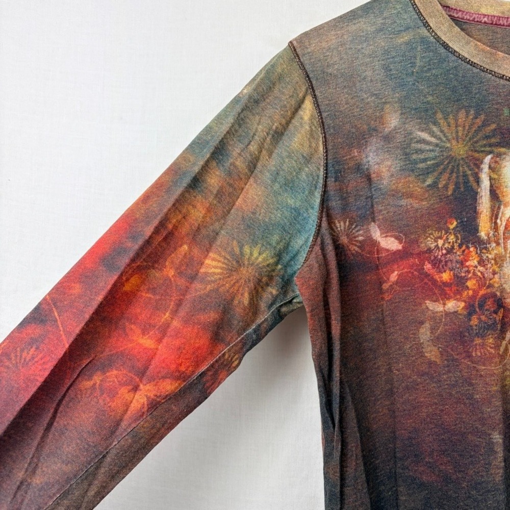 North River Outfitters Horse Graphic Long Sleeve Tee Sz Medium Ethereal Western - Picture 3 of 8